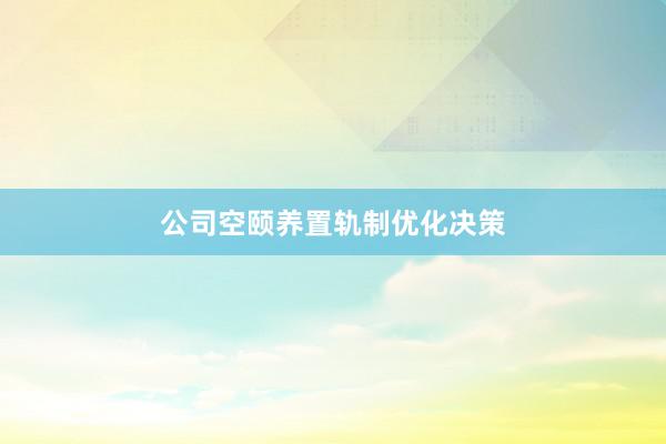 公司空颐养置轨制优化决策
